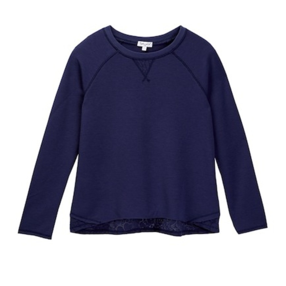 Splendid Navy Burnout Top